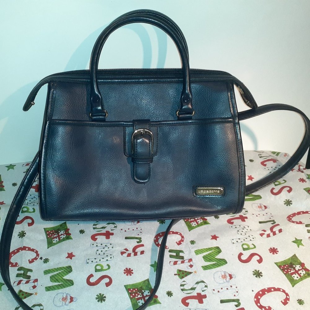 Liz Claliborne Shoulder Bag With Bowler Handles